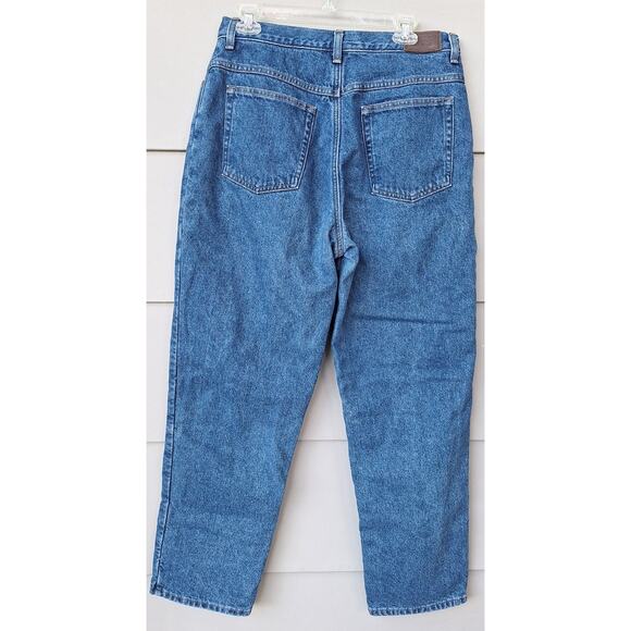 L.L. Bean Women Double L Fleece Lined Relaxed Fit Jeans Blue- Forest  Sz 14 x 29 - Picture 4 of 11
